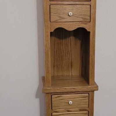 Wooden Nickle Box Company Rose Embellished Narrow Cabinet 