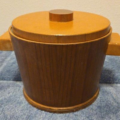 Vintage Wooden Ice Bucket By Thermos