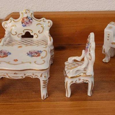 Piano Table Set-Bethwood Royal China Hand Decorated