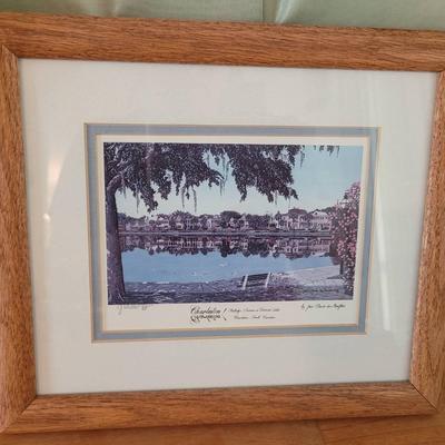 Signed Print Rutledge Avenue on Colonial Lake 