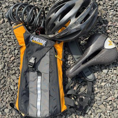 Terry Bicycle Seat, Camelbak Rocket, Giro Bike Helmet 