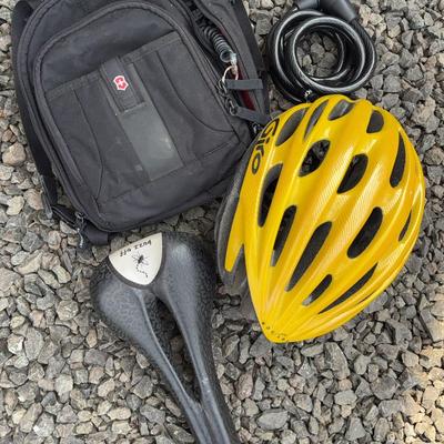 Giro Bike Helmet, Backpack, Bike Saddle 