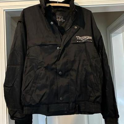 Hom5001 vintage triumph motorcycle black jacket