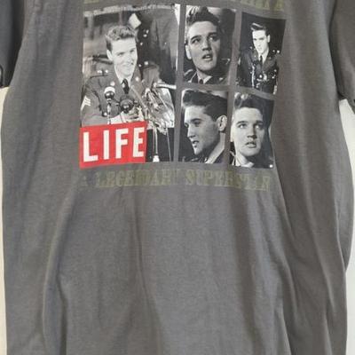Jen8953 elvis presley vintage music t shirt size large gray.