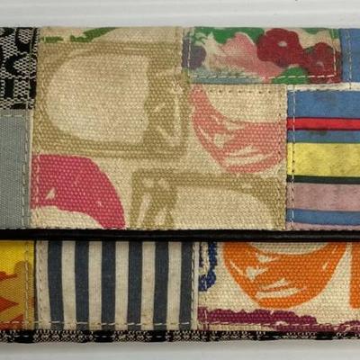 Aaa3011jm multicolor patchwork fold over wallet