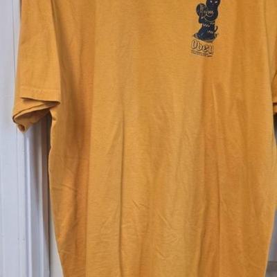 Jen8957 obey cuts scratches t shirt , size xxl, gold.