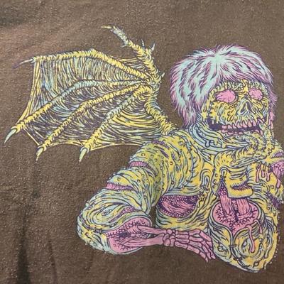 Hom5017 goblin vintage art t shirt goblin tag size 2x faded