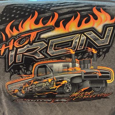 Hom5028 vintage graphic racing t shirt, hot iron racing 3x gilden tag