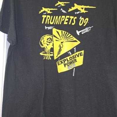 Jen8942 trumpets 09 explosive power t shirt size medium, black.