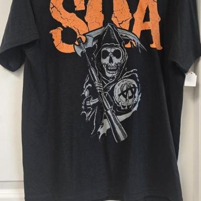 Jen8960 Sons Of Anarchy Graphic Vintage T-Shirt Size LARGE, Black. NEW with tag