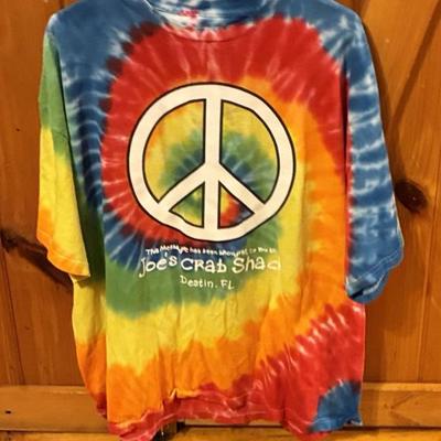 Jen8926 joe s crab shack vintage tyedye t shirt, size xl