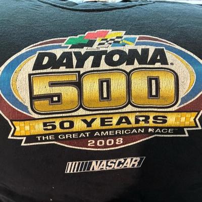 Hom5029 nascar daytona 500 2008 distressed well loved threshed t shirt