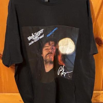 Jen8925 Bob Segar and Silver Bullet Ban Night Move Black Tshirt Size 2XL
