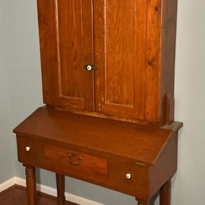 Vintage Wood Secretary Desk