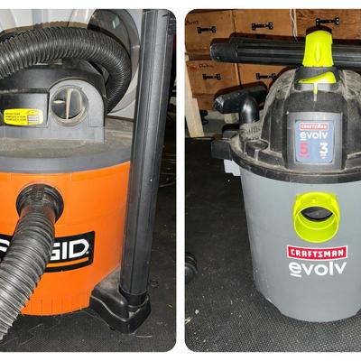 Craftsman & Ridgid Shop Vacs 