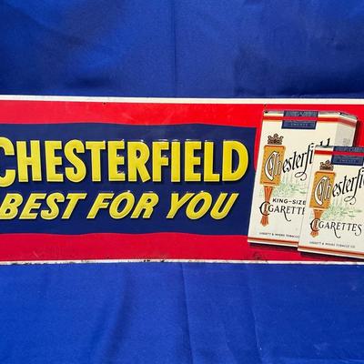 Chesterfield Cigarettes Metal Advertisement (34 x 12)