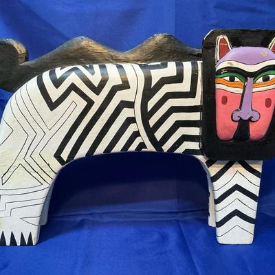 Laurel Birch Zebra Wooden Sculpture (22 x 17)