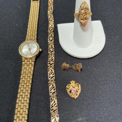 10kt Gold Black Hills Gold Jewelry Lot 