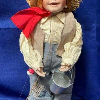 Donna Rubert Huckleberry Finn Porcelain Doll