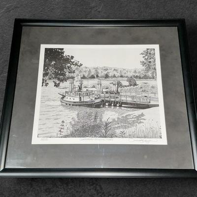 C. Paprzyca Signed & Numbered “Glastonbury-Rocky Hill Ferry” Print (22 x 20)