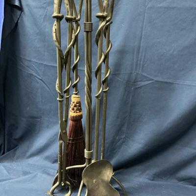 Hand Wrought Iron Fireplace Tools