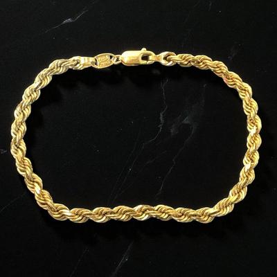 Michael Anthony 14k Gold Rope Bracelet (10.62 Grams)