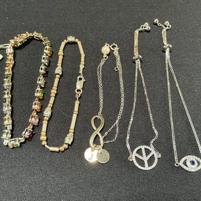 Sterling Silver Bracelets With Embellishments 