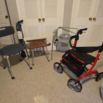 Shower Chairs, Rolling Walkers, Bedside Commode, Other Assisted Living Helps