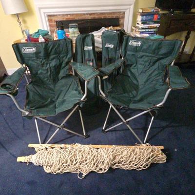Coleman Camp Chairs And Rope Hammock