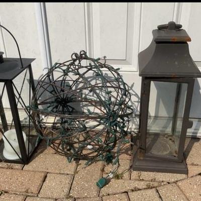 Sale Photo Thumbnail #53: Metal Lanterns and Light Ball