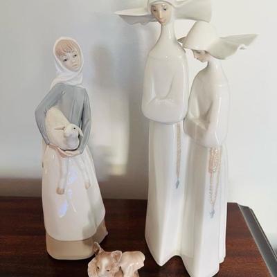 Sale Photo Thumbnail #20: LLadro #4584 Girl with Lamb & #4611 Nuns (retired)