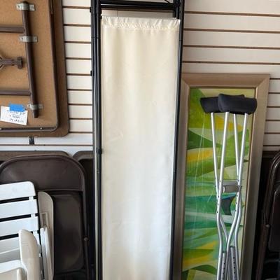 Sale Photo Thumbnail #47: White fabric screen & crutches