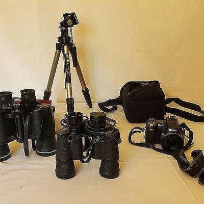 Nikon Coolpix 8700 Camera, Slik Tri Pod, Pentax & Bushnell Binoculars, 
