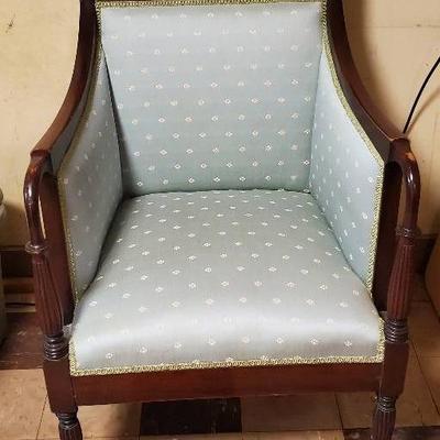 Nicely Upholstered Antique Arm Chair