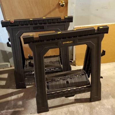 (2) Stanley Folding Saw Horses