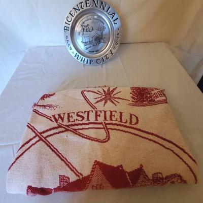 Westfield Blanket, Bicentennial Whip City Pewter Plate