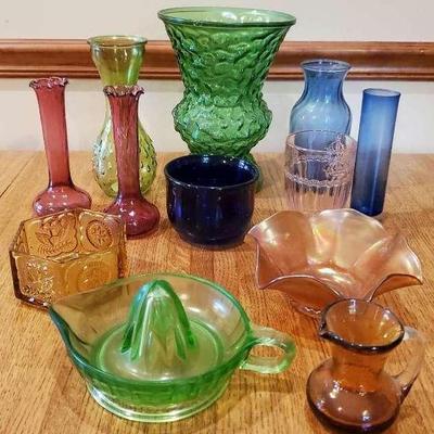 Collection of Colored Glass Pieces