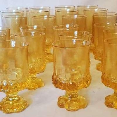 (23) Beautiful Amber Color Glasses