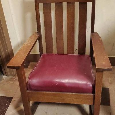 Mission Arts & Crafts Slat Back Rocking Chair