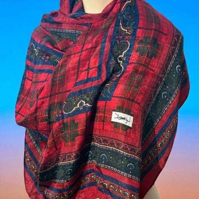 Yves saint laurent silk scarf