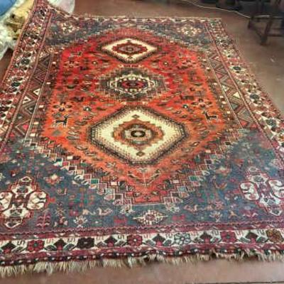 Vintage hand knotted persian wool rug