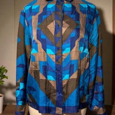 Italian fiorio silk button up so cool