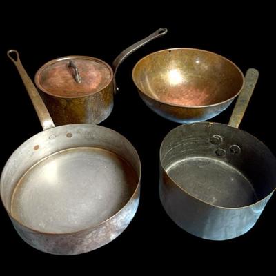 Copper mixing bowl french copper pots lot2