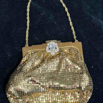 Whiting davis gold mesh bag
