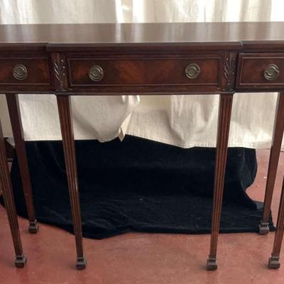 Mahogany six legged sideboard