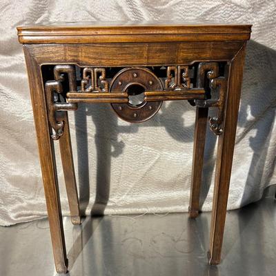 Mid 19th c chinese fret side table
