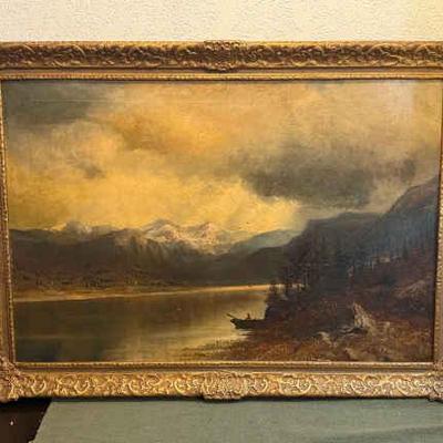 Early 19th century oil on canvas by f ekblad “river scene”
