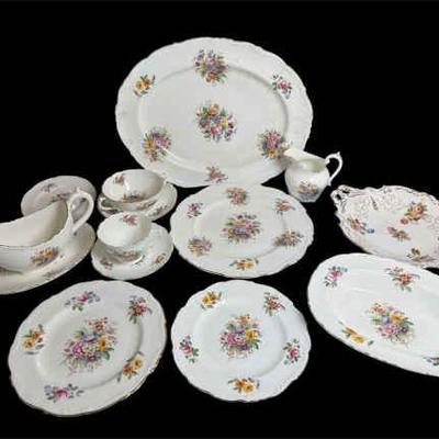 76 piece coalport english bone china pattern fragrance