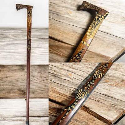 A ciupaga traditional polish mountaineer's stick