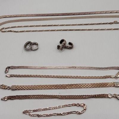 Sterling Silver Jewelry Lot – 10 Pieces (925)